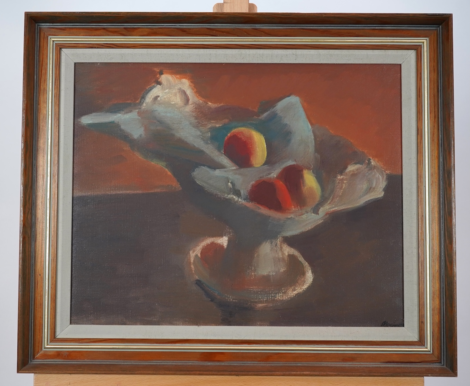 Bernard Meninsky, 1891-1950, 'Apples in White Bowl'